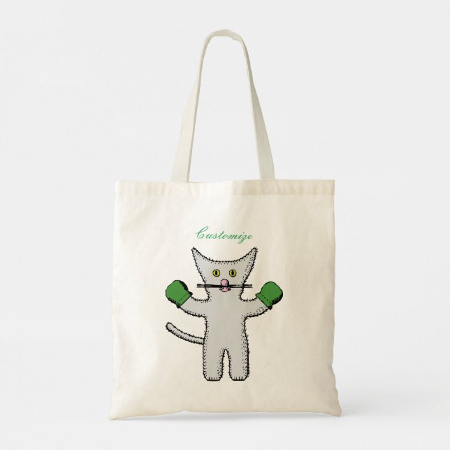 Boxing Kitten with Mittens Thunder_Cove Tote Bag (Back)