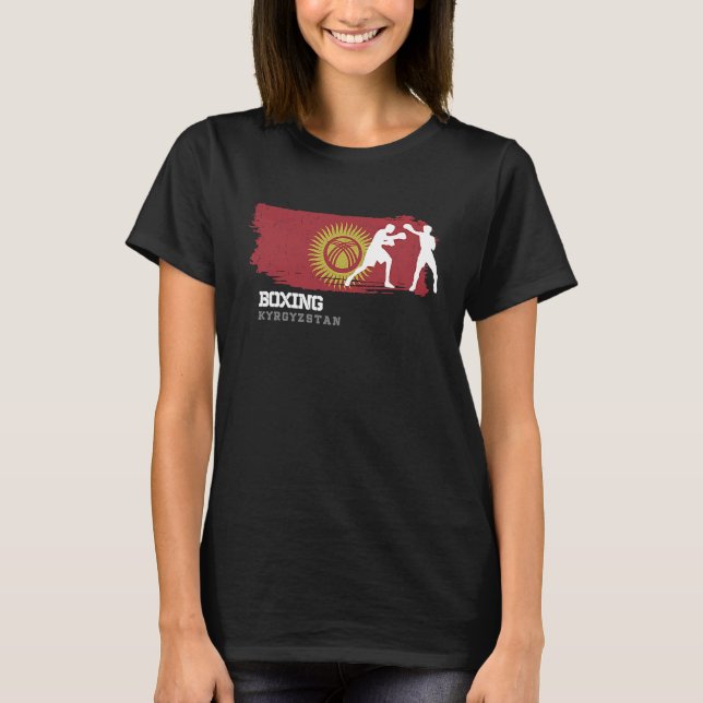 Boxing Kyrgyzstan Combat Sports Fighter Boxing T-Shirt (Front)