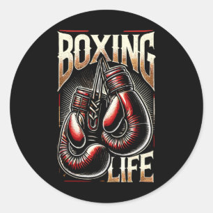 Boxing Life For Amateur Professional Boxers 1  Classic Round Sticker