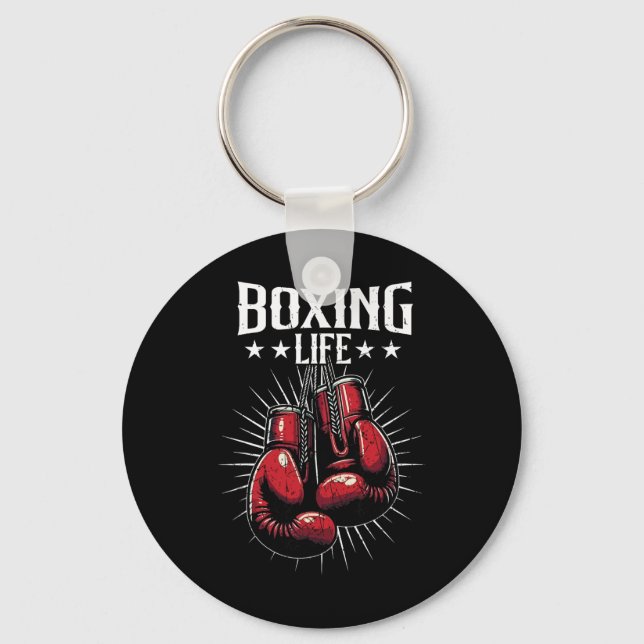 Boxing Life Kickboxing Lovers Kickboxer Profession Key Ring (Front)