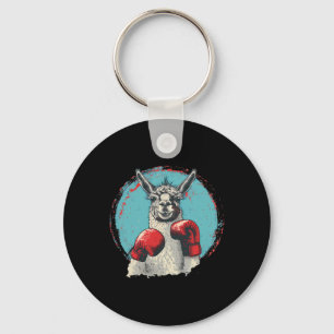 Boxing Llama With Boxing Gloves Kickboxing Funny B Key Ring