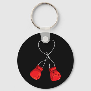 Boxing Love Heart Gloves Boxer Valentine Key Ring