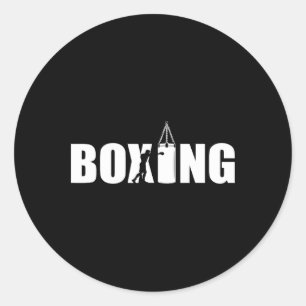 Boxing Lover Gym Boxer Kickboxing Kickboxer Enthus Classic Round Sticker
