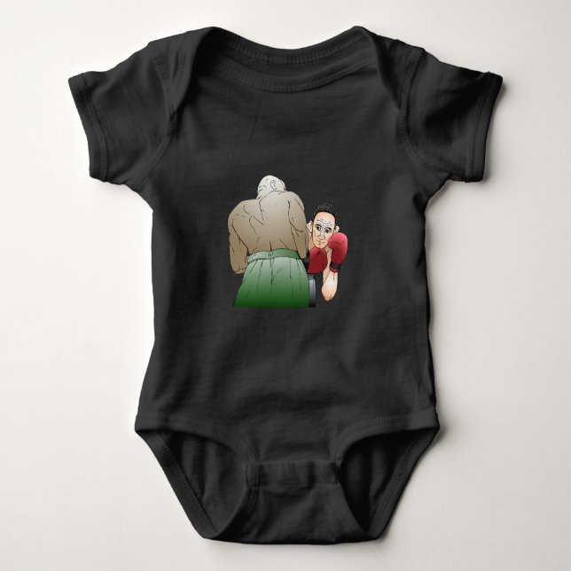 Boxing Match Baby Bodysuit (Front)
