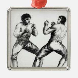 Boxing Match Metal Tree Decoration