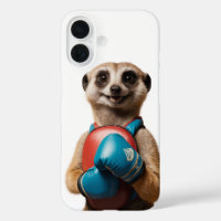 Boxing Meerkat Sports iPhone 16 Case