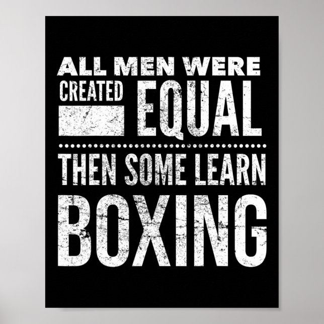 Boxing Men Funny Boxer Statement For Coach Gym Mot Poster (Front)