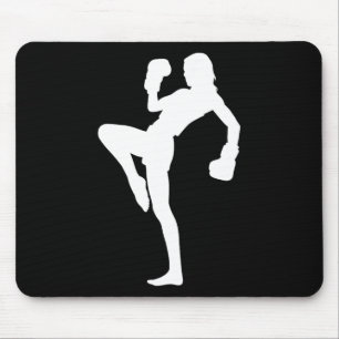 Boxing Men's Kickboxer Women's Boxing Kickboxing  Mouse Pad