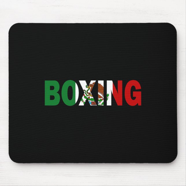 Boxing Mexico Flag  Mouse Pad (Front)