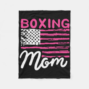 Boxing Mom Boxing Mother Kickboxing Mommy Mama Mot Fleece Blanket