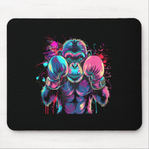 Boxing Monkey Lover Boxing Gloves Kickboxing Funny Mouse Pad