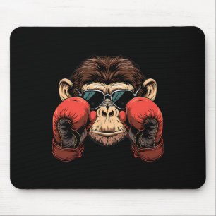 Boxing Monkey Lover Boxing Gloves Kickboxing Funny Mouse Pad