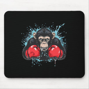 Boxing Monkey Lover Boxing Gloves Kickboxing Funny Mouse Pad