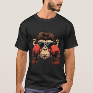 Boxing Monkey Lover Boxing Gloves Kickboxing Funny T-Shirt