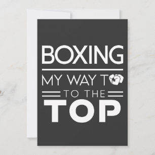 Boxing Motivation Quote Bold Minimal Typography Holiday Card
