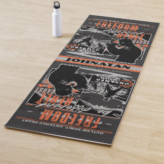 Boxing Motivation Rebel Fighter Gym Training Yoga Mat