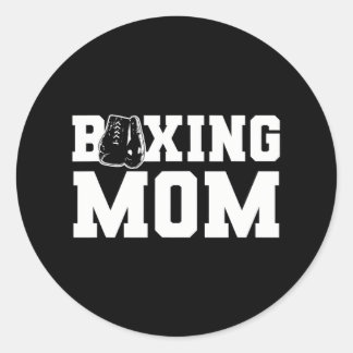 Boxing Mum Boxing Gloves Boxer Classic Round Sticker