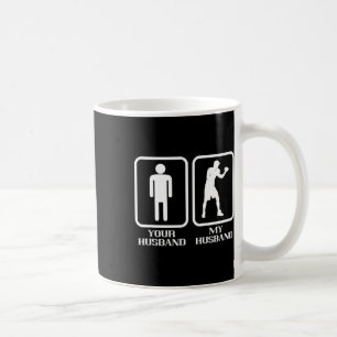 Boxing My Husnd Boxer Kickboxer Boxing Gloves Kick Coffee Mug