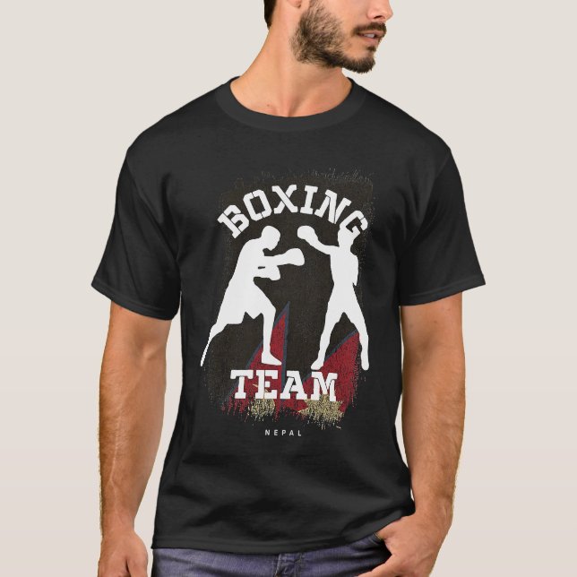 Boxing Nepal Combat Sports Fighter Boxing T-Shirt (Front)
