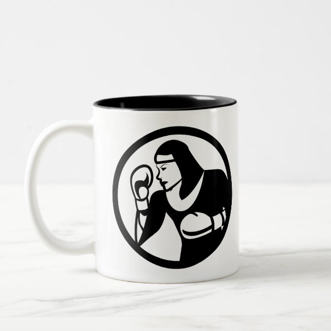 Boxing Nun Books mug (Left)