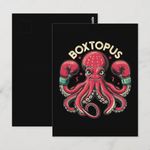 Boxing Octopus - Boxtopus Postcard