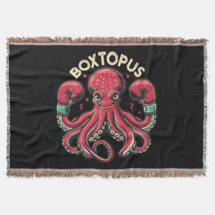 Boxing Octopus - Boxtopus Throw Blanket
