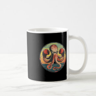 Boxing Octopus Lover Ocean Sea Creature Boxer Kick Coffee Mug