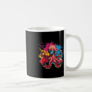 Boxing Octopus Lover Ocean Sea Creature Boxer Kick Coffee Mug