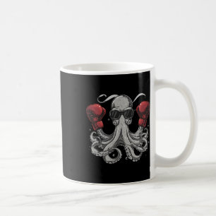 Boxing Octopus Lover Ocean Sea Creature Boxer Kick Coffee Mug