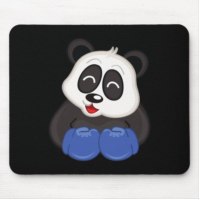 Boxing - Panda Bear  Mouse Pad (Front)