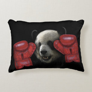 Boxing panda decorative cushion