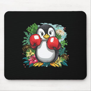 Boxing Penguin Lover Boxing Gloves Kickboxing Funn Mouse Pad