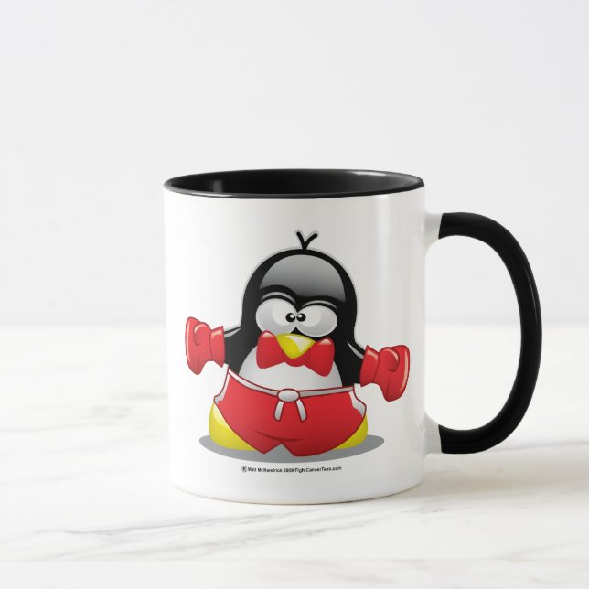 Boxing Penguin Mug (Right)
