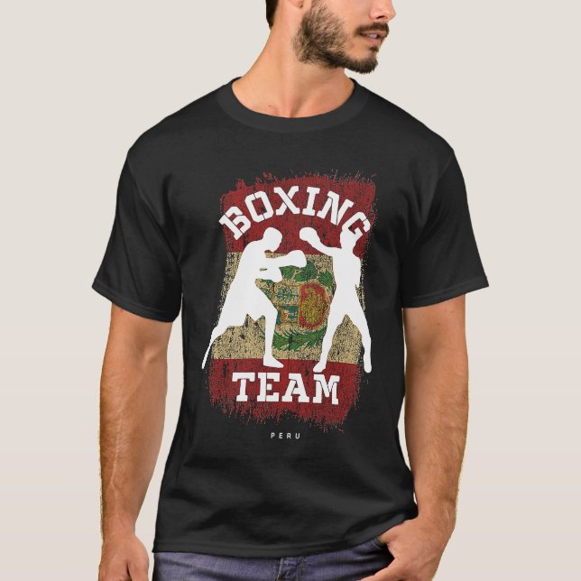 Boxing Peru Combat Sports Fighter Boxing T-Shirt (Front)