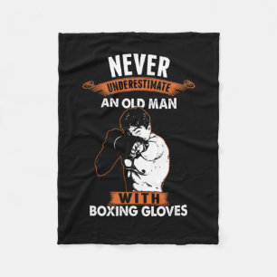 Boxing Player Fan Boxer Comt Sports Kickboxing Old Fleece Blanket