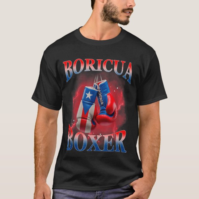 Boxing Puerto Rico Boricua Boxer Puerto Rican  T-Shirt (Front)