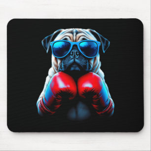 Boxing Pug Dog Kickboxing Cool Mouse Pad