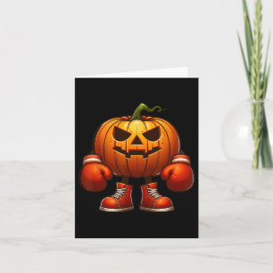 Boxing Pumpkin Halloween Card