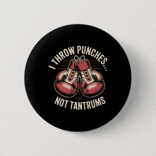 Boxing Quote Meme Strong Punches Zero Drama Punch  6 Cm Round Badge