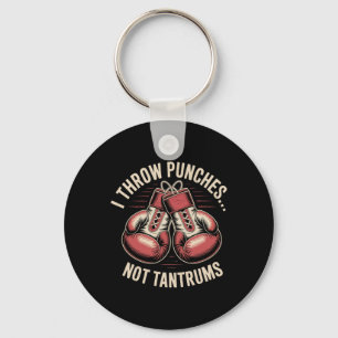 Boxing Quote Meme Strong Punches Zero Drama Punch Key Ring
