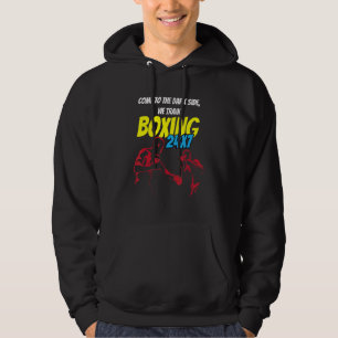 Boxing Quote Vintage Boxer Boxing Gloves Design Hoodie