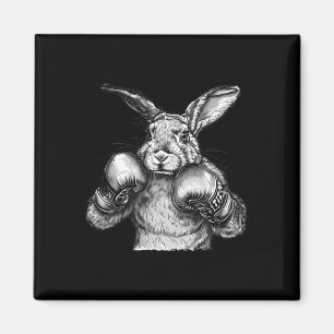 Boxing Rabbit Boxing Gloves Kickboxing Funny Boxer Magnet