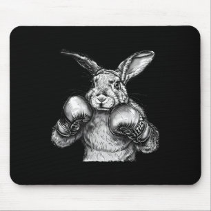 Boxing Rabbit Boxing Gloves Kickboxing Funny Boxer Mouse Pad