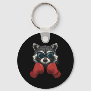 Boxing Raccoon Lover Boxing Gloves Kickboxing Funn Key Ring