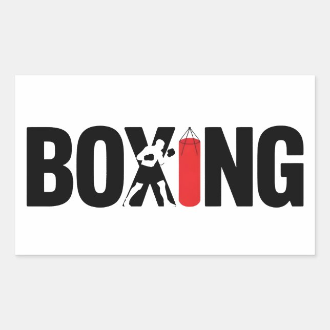 Boxing Rectangular Sticker (Front)