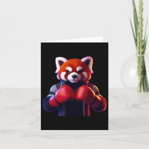 Boxing Red Panda Boxer Kickboxer Mma Fighter Comba Card