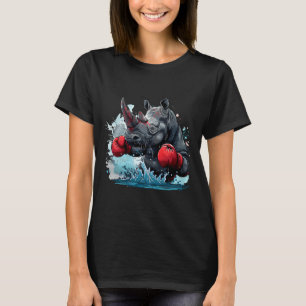 Boxing Rhino Boxing Gloves Kickboxing Funny Boxer T-Shirt