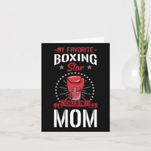 Boxing Ring Boxer Gloves Mum Coach Mother's Day  Card