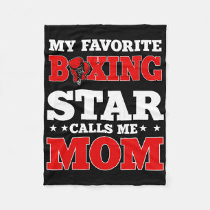 Boxing Ring Gloves Boxer Mum Coach Mother's Day  Fleece Blanket