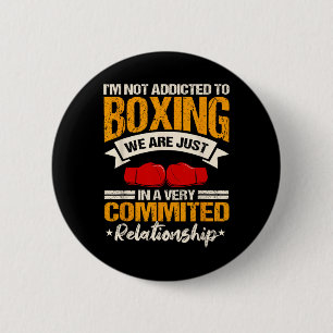 Boxing Ring Gloves Boxer Sport Coach Trainee 6 Cm Round Badge